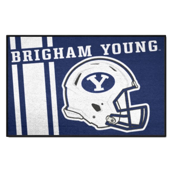 FanMats® - Brigham Young University 19" x 30" Nylon Face Uniform Starter Mat with "Oval Y" Logo