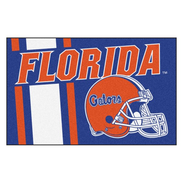 FanMats® - University of Florida 19" x 30" Nylon Face Uniform Starter Mat with Football Helmet with Wordmark & Stripe