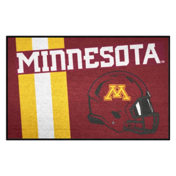 FanMats® - University of Minnesota 19" x 30" Nylon Face Uniform Starter Mat with Football Helmet with Wordmark & Stripe