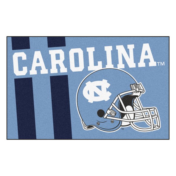 FanMats® - University of North Carolina (Chapel Hill) 19" x 30" Nylon Face Uniform Starter Mat with Football Helmet with Wordmark & Stripe