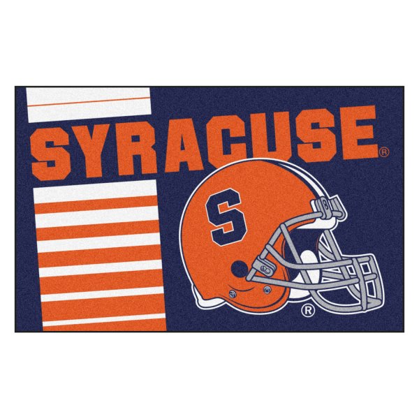 FanMats® - Syracuse University 19" x 30" Nylon Face Uniform Starter Mat with Football Helmet with Wordmark & Stripe