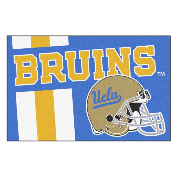 FanMats® - University of California (Los Angeles) 19" x 30" Nylon Face Uniform Starter Mat with Football Helmet with Wordmark & Stripe