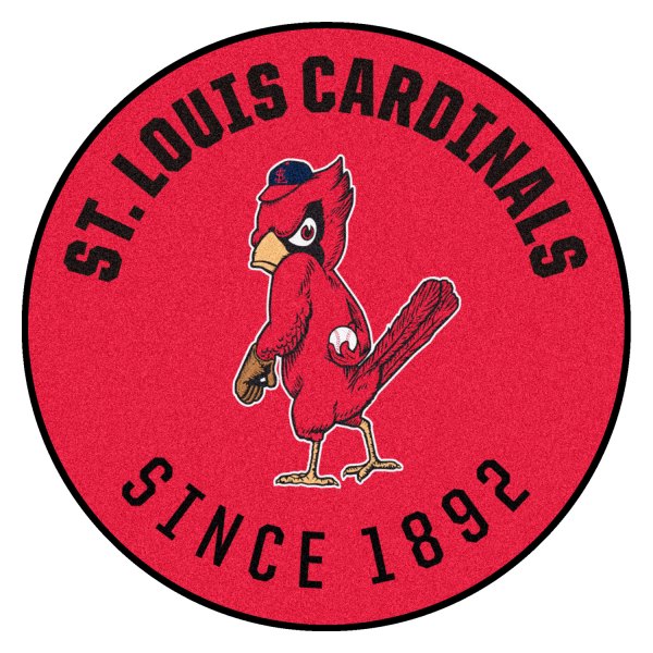 FanMats® - Cooperstown Retro Collection 1950 St. Louis Cardinals 27.6" Dia Nylon Face Starter Mat