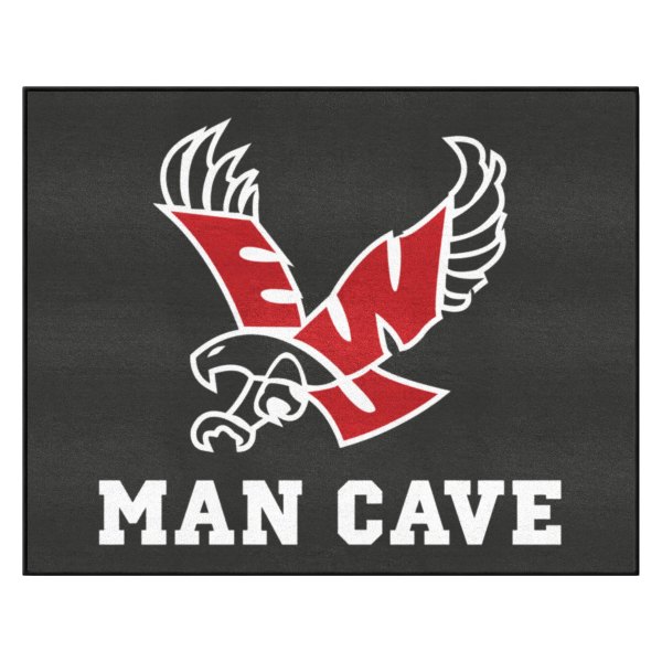 FanMats® - Eastern Washington University 33.75" x 42.5" Black Nylon Face Man Cave All-Star Floor Mat with "EWU Eagle" Logo