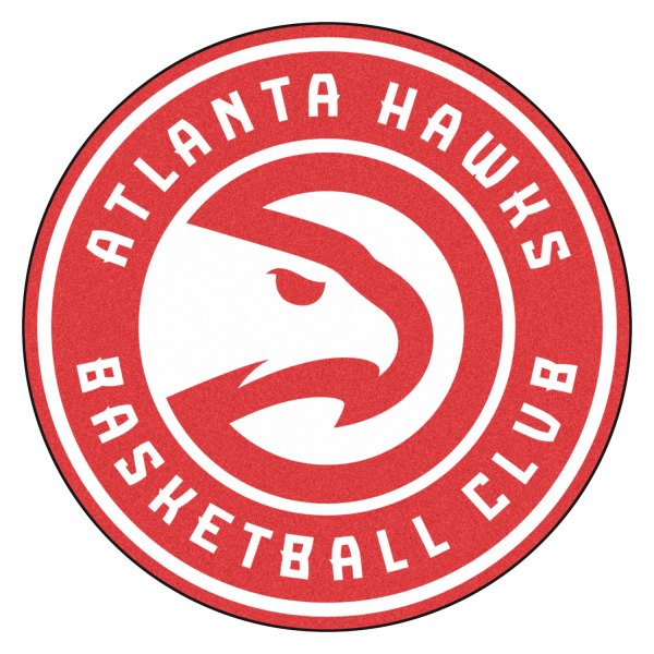 FanMats® - Atlanta Hawks 27" Dia Nylon Face Floor Mat with "Hawk" Primary Icon