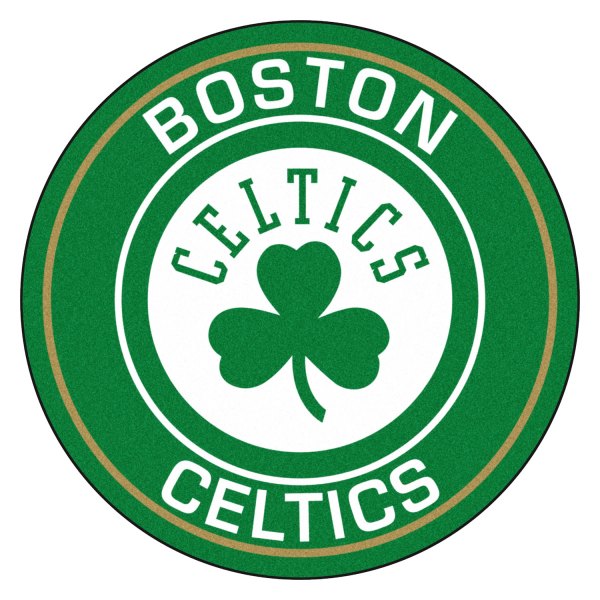FanMats® - Boston Celtics 27" Dia Nylon Face Floor Mat with "Clover & Celtics" Logo