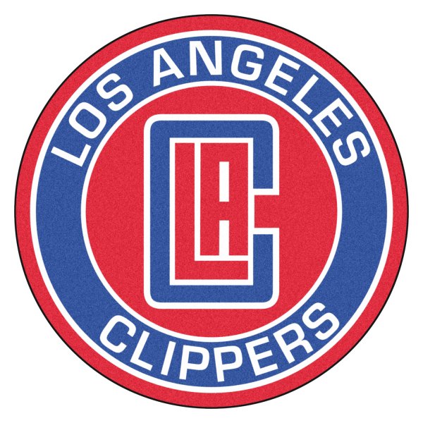 FanMats® - Los Angeles Clippers 27" Dia Nylon Face Floor Mat with "LAC" Logo