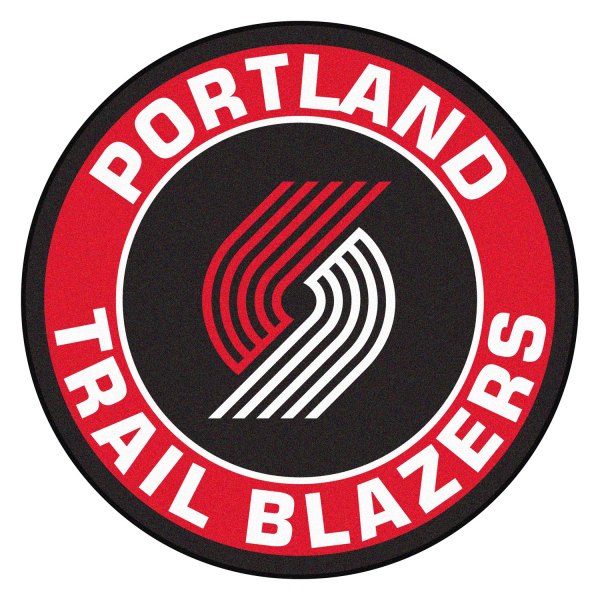 FanMats® - Portland Trail Blazers 27" Dia Nylon Face Floor Mat with "Pinwheel" Logo