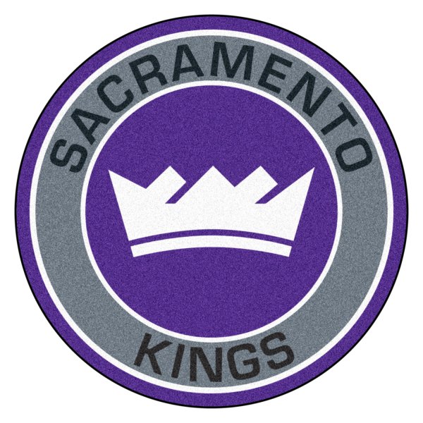 FanMats® - Sacramento Kings 27" Dia Nylon Face Floor Mat with "Crown" Logo