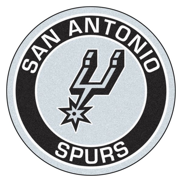 FanMats® - San Antonio Spurs 27" Dia Nylon Face Floor Mat with "Spurs" Logo