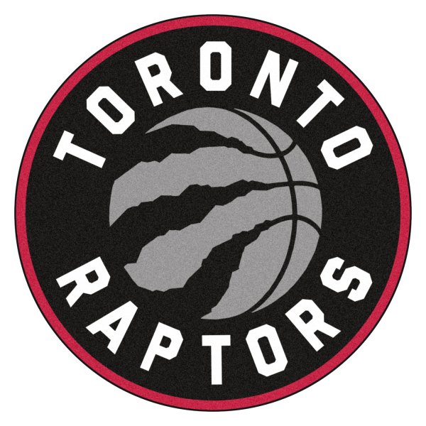FanMats® - Toronto Raptors 27" Dia Nylon Face Floor Mat with "Clawed Basketball" Primary Logo
