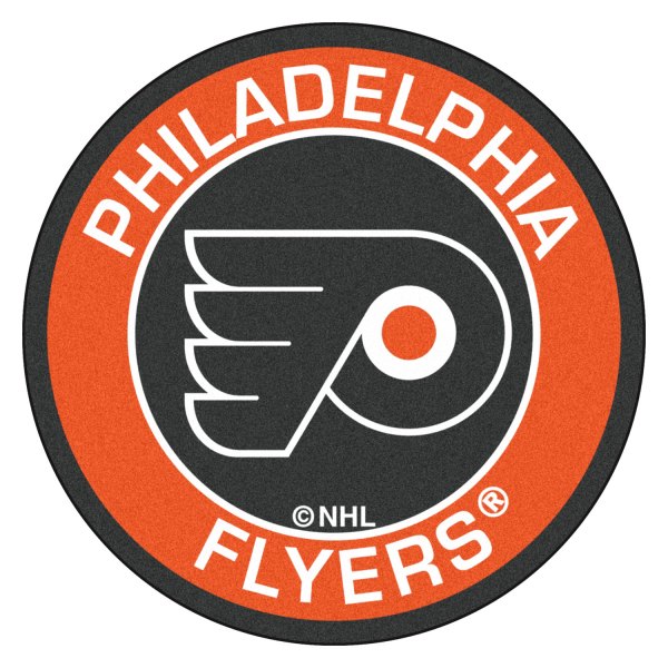 FanMats® - Philadelphia Flyers 27" Dia Nylon Face Floor Mat with "P" Logo
