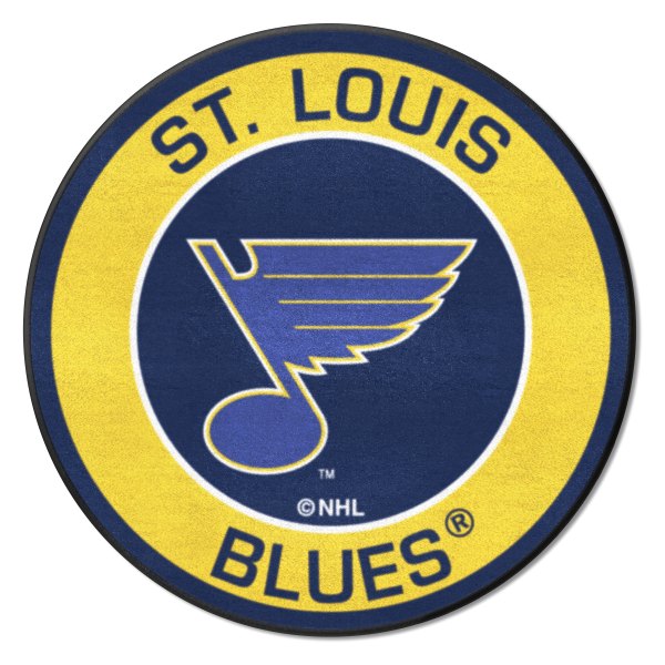 FanMats® - St. Louis Blues 27" Dia Nylon Face Floor Mat with "Music Note" Primary Logo