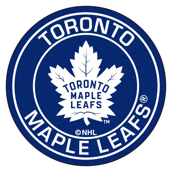 FanMats® - Toronto Maple Leafs 27" Dia Nylon Face Floor Mat with "Maple Leaf" Logo
