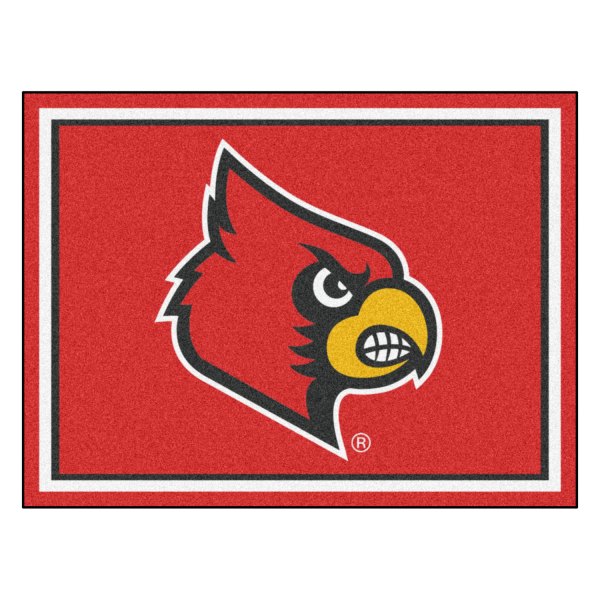 FanMats® - University of Louisville 96" x 120" Nylon Face Ultra Plush Floor Rug with "Cardinal" Logo
