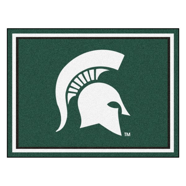 FanMats® - Michigan State University 96" x 120" Nylon Face Ultra Plush Floor Rug with "Spartan Helmet" Logo