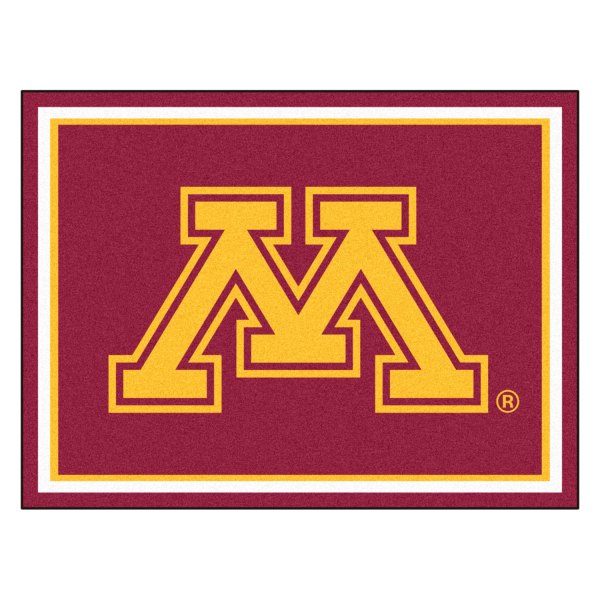 FanMats® - University of Minnesota 96" x 120" Nylon Face Ultra Plush Floor Rug with "Block M" Logo
