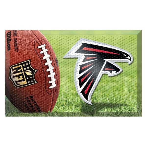 FanMats® - Atlanta Falcons 19" x 30" Rubber Scraper Door Mat with "Falcon" Logo
