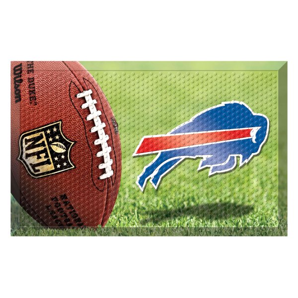 FanMats® - Buffalo Bills 19" x 30" Rubber Scraper Door Mat with "Buffalo" Logo