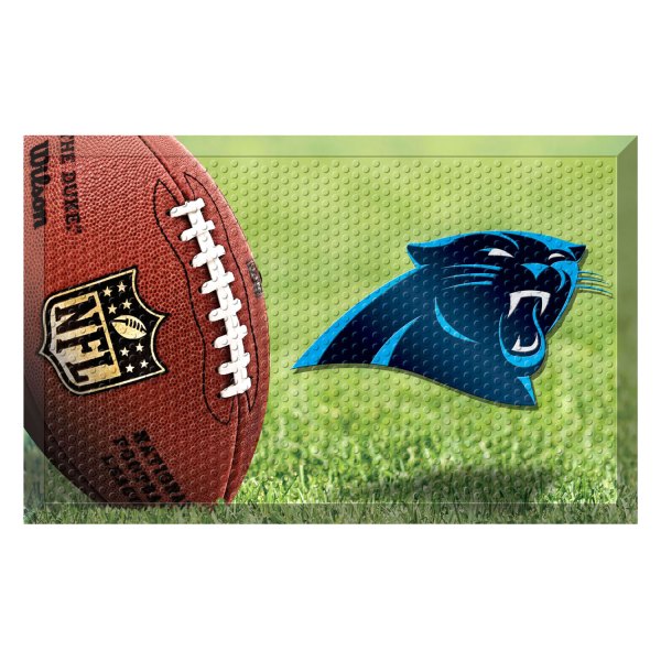 FanMats® - Carolina Panthers 19" x 30" Rubber Scraper Door Mat with "Panther" Logo
