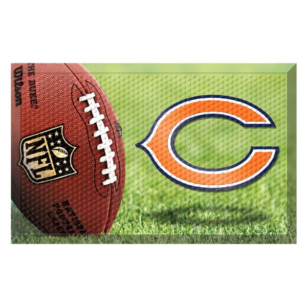 FanMats® - Chicago Bears 19" x 30" Rubber Scraper Door Mat with "C" Logo