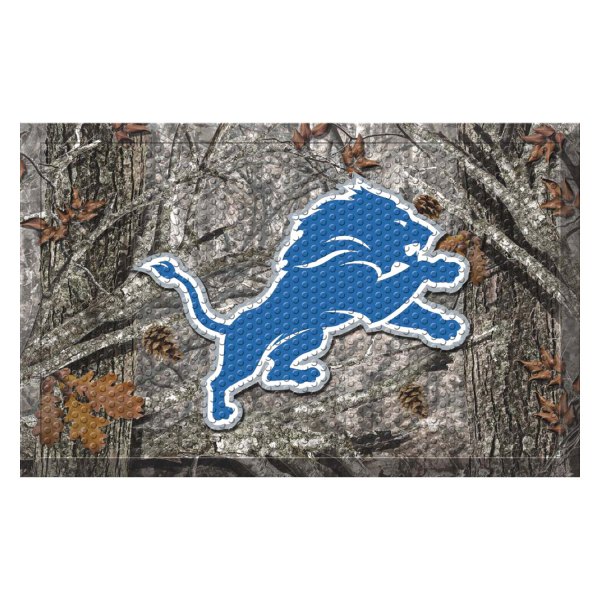 FanMats® - "Camo" Detroit Lions 19" x 30" Rubber Scraper Door Mat with "Lion" Logo