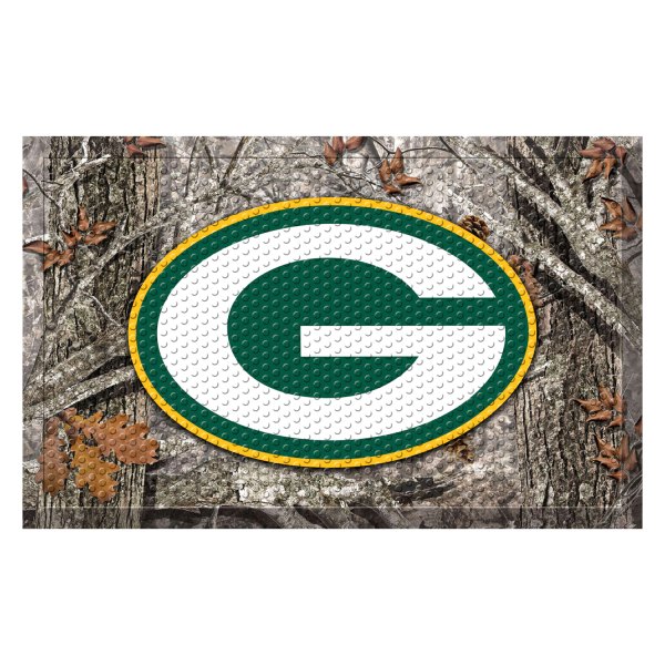 FanMats® - "Camo" Green Bay Packers 19" x 30" Rubber Scraper Door Mat with "Oval G" Logo