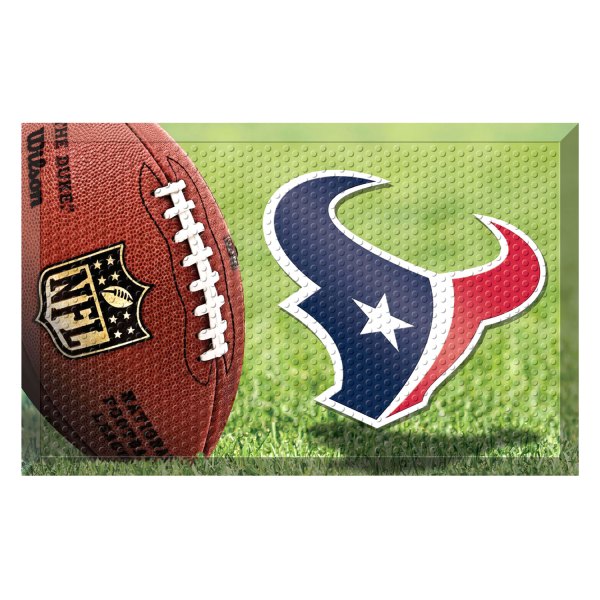 FanMats® - Houston Texans 19" x 30" Rubber Scraper Door Mat with "Texans" Logo