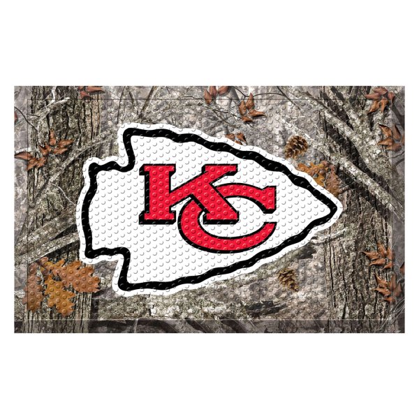 FanMats® - "Camo" Kansas City Chiefs 19" x 30" Rubber Scraper Door Mat with "KC Arrow" Logo