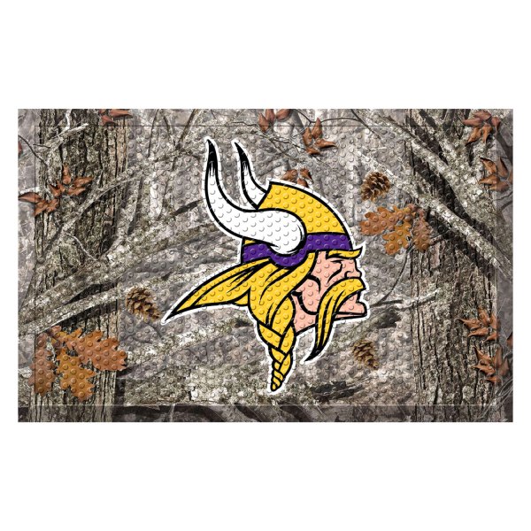 FanMats® - "Camo" Minnesota Vikings 19" x 30" Rubber Scraper Door Mat with "Viking" Logo