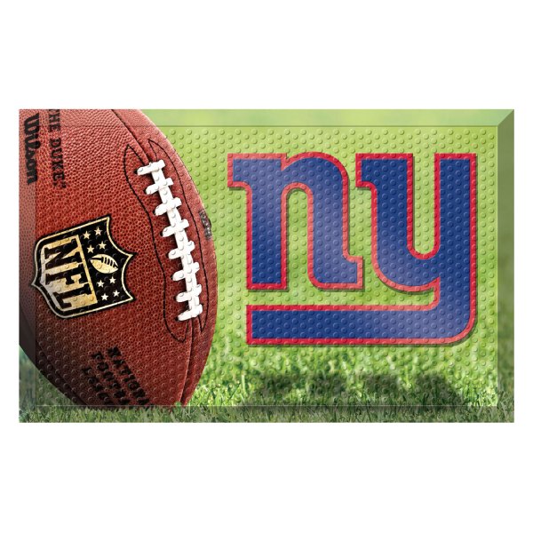 FanMats® - New York Giants 19" x 30" Rubber Scraper Door Mat with "NY" Logo