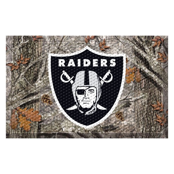 FanMats® - "Camo" Las Vegas Raiders 19" x 30" Rubber Scraper Door Mat with "Raider" Logo