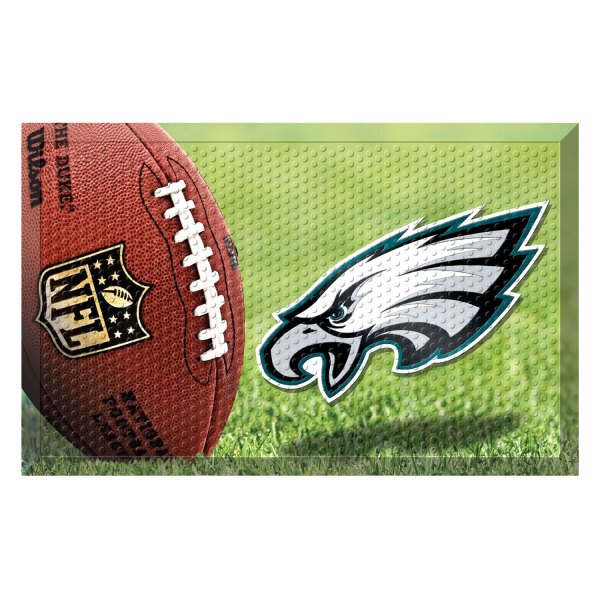 FanMats® - Philadelphia Eagles 19" x 30" Rubber Scraper Door Mat with "Eagles" Logo