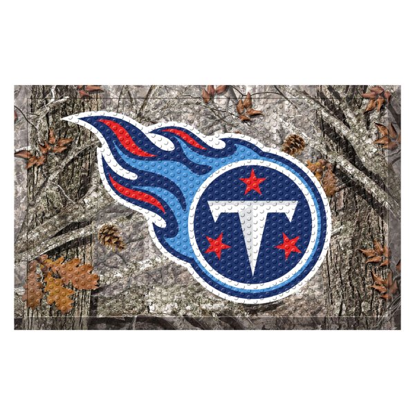 FanMats® - "Camo" Tennessee Titans 19" x 30" Rubber Scraper Door Mat with "Comet T" Logo