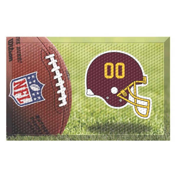 FanMats® - Washington Football Team 19" x 30" Rubber Scraper Door Mat