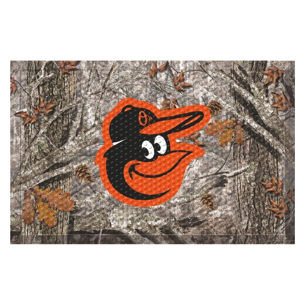 FanMats® - "Camo" Baltimore Orioles 19" x 30" Rubber Scraper Door Mat with "Orioles" Wordmark