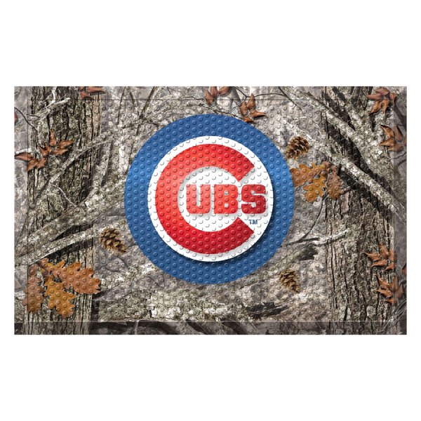 FanMats® - "Camo" Chicago Cubs 19" x 30" Rubber Scraper Door Mat with "Circular Cubs" Primary Logo