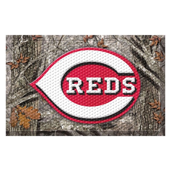 FanMats® - "Camo" Cincinnati Reds 19" x 30" Rubber Scraper Door Mat with "C Reds" Logo