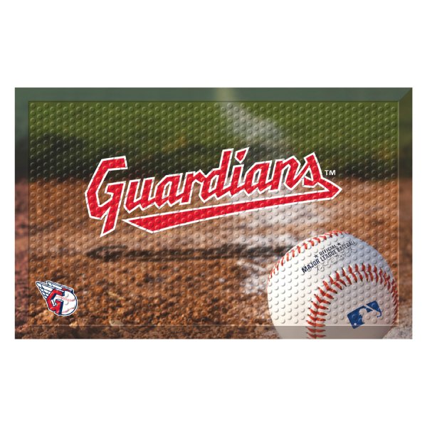 FanMats® - Cleveland Indians 19" x 30" Rubber Scraper Door Mat with "Indians" Wordmark