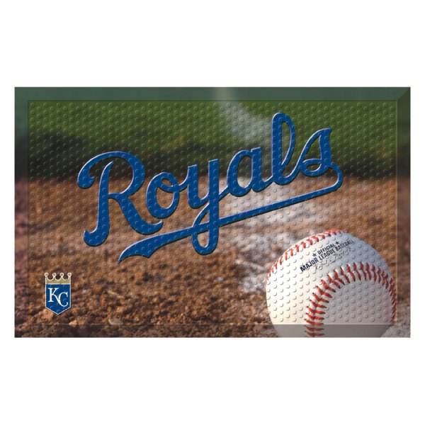 FanMats® - Kansas City Royals 19" x 30" Rubber Scraper Door Mat with "Kansas City Royals" Wordmark