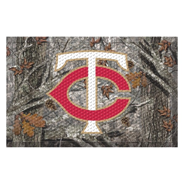 FanMats® - "Camo" Minnesota Twins 19" x 30" Rubber Scraper Door Mat with "Circular Minnesota Twins" Logo