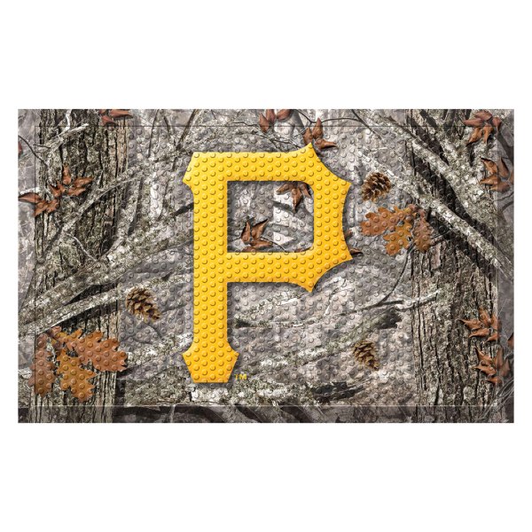 FanMats® - "Camo" Pittsburgh Pirates 19" x 30" Rubber Scraper Door Mat with "P" Logo