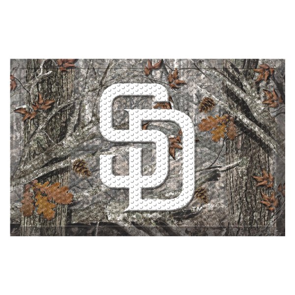 FanMats® - "Camo" San Diego Padres 19" x 30" Rubber Scraper Door Mat with "SD" Logo