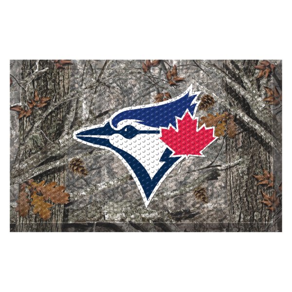 FanMats® - "Camo" Toronto Blue Jays 19" x 30" Rubber Scraper Door Mat with "Circular Toronto Blue Jays & Blue Jay" Logo