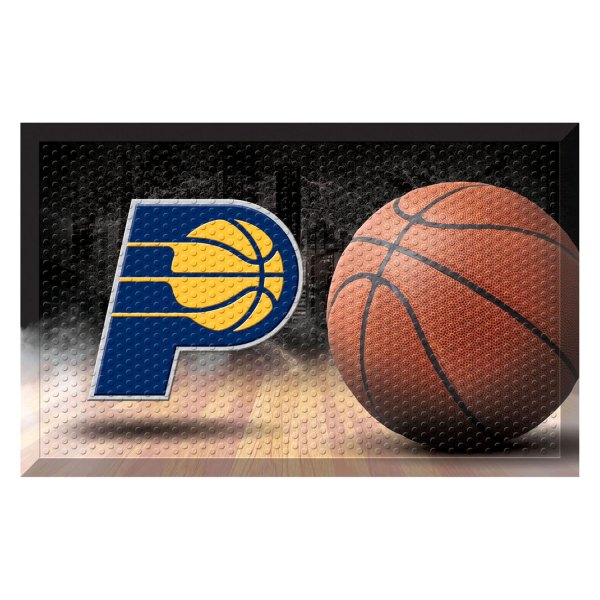 FanMats® - Indiana Pacers 19" x 30" Rubber Scraper Door Mat with "P" Logo