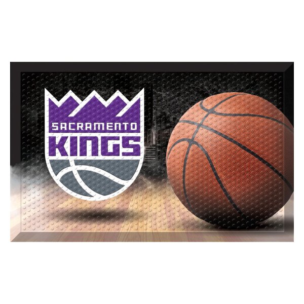 FanMats® - Sacramento Kings 19" x 30" Rubber Scraper Door Mat with "Sacramento Kings Crown" Logo