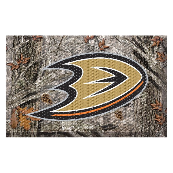FanMats® - "Camo" Anaheim Ducks 19" x 30" Rubber Scraper Door Mat with "Duck Foot" Logo