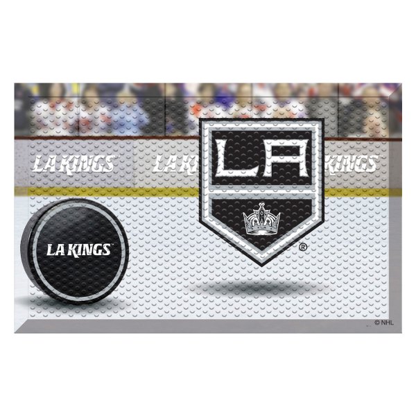 FanMats® - Los Angeles Kings 19" x 30" Rubber Scraper Door Mat with "Shield LA Crown" Logo