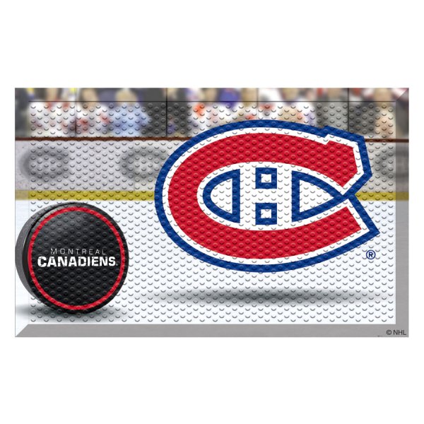 FanMats® - Montreal Canadiens 19" x 30" Rubber Scraper Door Mat with "C" Primary Logo