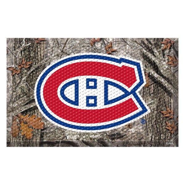 FanMats® - "Camo" Montreal Canadiens 19" x 30" Rubber Scraper Door Mat with "C" Primary Logo